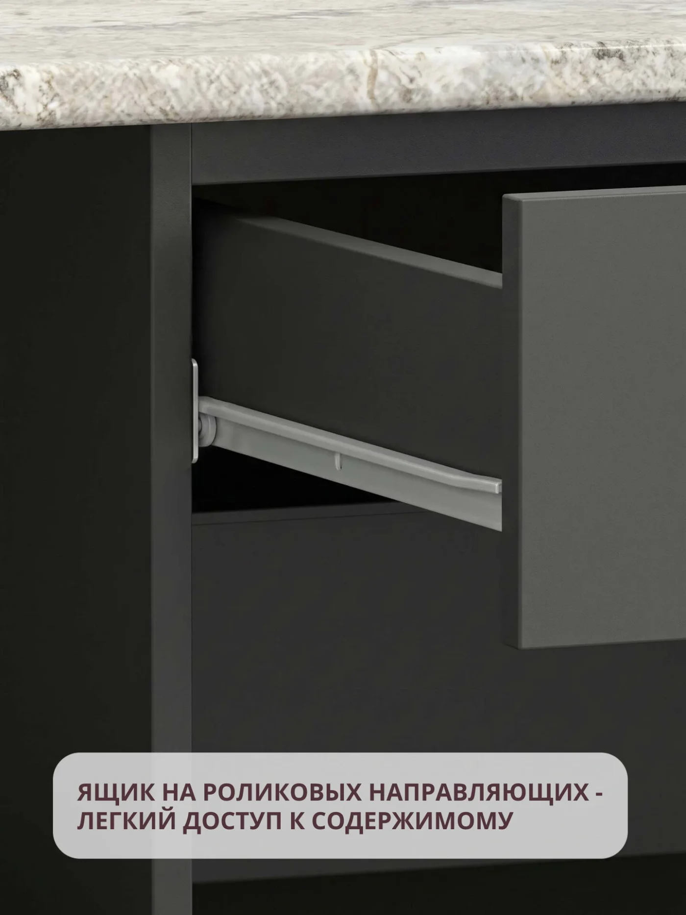 Кухонный гарнитур прямой олмеко "Лима", 120см, диамант серый